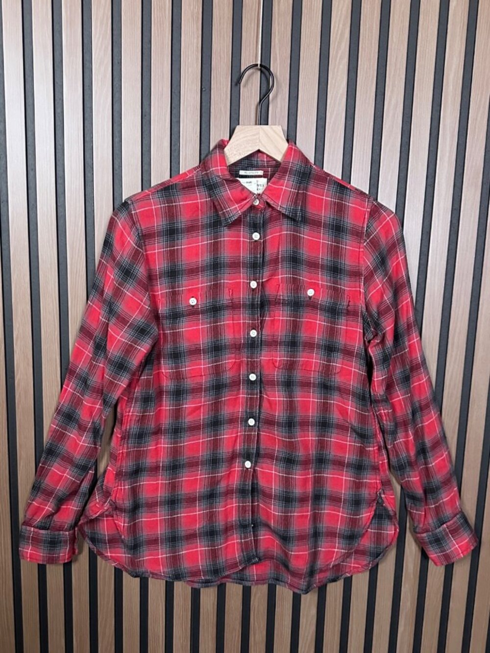 Denim & Supply Ralph Lauren Flannel Shirt Small Red RL Utility Check Plaid